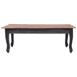 Coffee Table Black 120x60x45 cm Solid Mahogany Wood 283904