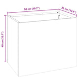 Garden Planter Galvanised Steel 50 x 32 x 40 cm 876355