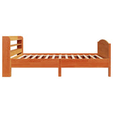 Bed Frame without Mattress Wax Brown 100x200 cm Solid Wood Pine 3306983