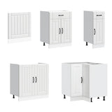 11 Piece Kitchen Cabinet Set "Lucca" White Engineered Wood 3314891