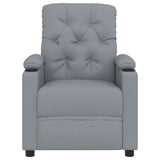 Massage Recliner Chair Light Grey Fabric 352421