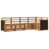 Sectional Sofa Set 4 pcs Natural Solid Acacia Wood 3384340