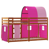 Bunk Bed without Mattress Pink 90x200 cm Solid Wood Pine 3284038
