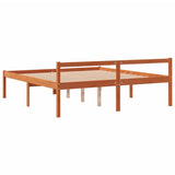 Senior Bed without Mattress Wax Brown 150x200 cm King Size Solid Wood Pine 844159