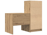 Desk with Drawer with Shelf with Storage 2 pcs Artisan Oak 3337344