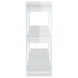 Book Cabinet/Room Divider High Gloss White 100x30x87 cm 811553