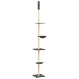 Floor to Ceiling Cat Tree Dark Grey 263.5-289.5 cm 171710