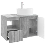 Bathroom Furniture Set 2 pcs Concrete Grey Engineered Wood 3404077