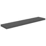 Floating Wall Shelf High Gloss Grey 120x23.5x3.8 cm MDF 323799