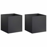 Garden Planter 2 pcs Black 35 x 35 x 35 cm Cold-rolled Steel 8004953