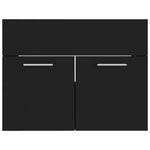 2 Piece Bathroom Furniture Set Black Engineered Wood 804783