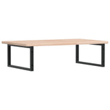 Basin Shelf Wall Mounted Steel and Solid Wood Oak 3302465