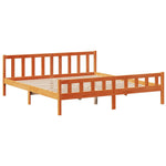 ZNTS Bookcase Bed without Mattress Wax Brown 180x200 cm Super King Solid Wood Pine 3322193