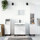 ZNTS 3 Piece Bathroom Cabinet Set White Engineered Wood 3187797
