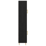 Highboard 2 pcs Black Oak Glass 3416198