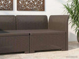 1-Seater Garden Sofa Rattan Look PP Light Grey 8011815