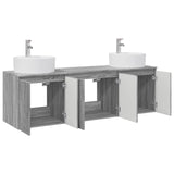 Bathroom Cabinet Set 3 pcs Grey Sonoma 49.5 x 44.5 x 65 cm 3405673