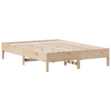 Bookcase Bed without Mattress 140x190 cm Solid Wood Pine 3324433