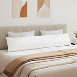 Sofa Pillows 2 pcs White 200 x 40 cm Fabric 42013879