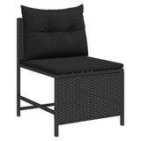 Garden Sofa Set 6 pcs Black Poly Rattan 4104700