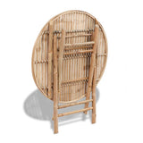 Garden Furniture Set Natural Bamboo Solid Bamboo Medium Foldable 41497