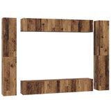 TV Cabinet Set Wall-mounted 10 pcs Old Wood Engineered Wood 3393150