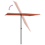 Garden Parasol with Aluminium Pole 2x1.5 m Terracotta 47341