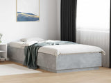 Bed Frame with LED Concrete Grey 80 x 200 cm Engineered Wood 3429570