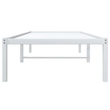 Metal Bed Frame without Mattress White 75x190cm 373663