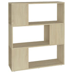 Book Cabinet Room Divider Sonoma Oak 80x24x94 cm Engineered Wood 809128