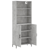 Highboard Concrete Grey 69.5x34x180 cm Engineered Wood 3189257