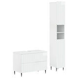 2 Piece Bathroom Cabinet Set ZWOLLE High Gloss White 3417517
