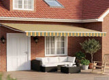 Manual Retractable Awning Green and Yellow 4 x 3 m 3420266