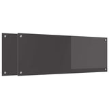 Kitchen Backsplash 2 pcs Dark Grey 110 x 40 cm Tempered Glass 3415506