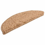 Stair Mats 20 pcs 56x17x3 cm Beige Half Round 3365839