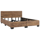 Bed Frame without Mattress Natural Rattan 160x200 cm 283095