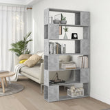 Book Cabinet Room Divider Concrete Grey 100x24x188 cm 3082075