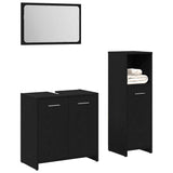 Bathroom Furniture Set 3 pcs Black Oak 60 x 33 x 60 cm 3332510