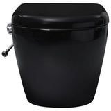Wall Hung Rimless Toilet with Concealed Cistern Black Ceramic 3200553