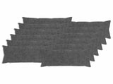 Cushion Cover 12 pcs HEERLEN Dark Grey 40 x 80 cm 910218