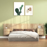 Bed Headboard with Cabinets Sonoma Oak Engineered Wood 3115710