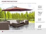 3m Hanging Umbrella Parasol-Coffee T3398P323918