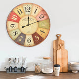 Vintage Wall Clock Colourful 60 cm 325181