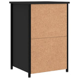 Bedside Cabinet Black 40x36x60 cm Engineered Wood 825993