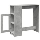 Bar Table with Racks Concrete Grey 101x40x103.5 cm Engineered Wood 854367