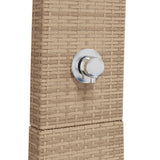 Outdoor Shower Beige 55x60x224 cm Poly Rattan and Acacia Wood 368211