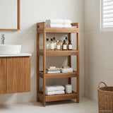 Bathroom Shelf Natural 45 x 30 x 97 cm Solid Teak Wood 42024277
