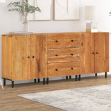 Side Cabinets 3 pcs 60x33x75 cm Solid Wood Acacia 3206286
