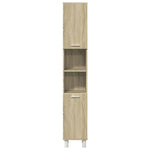 ZNTS 3 Piece Bathroom Furniture set Sonoma Oak Engineered Wood 3324976