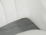 Armless Velvet-Feel Office Chair - Cream White T3398P340988